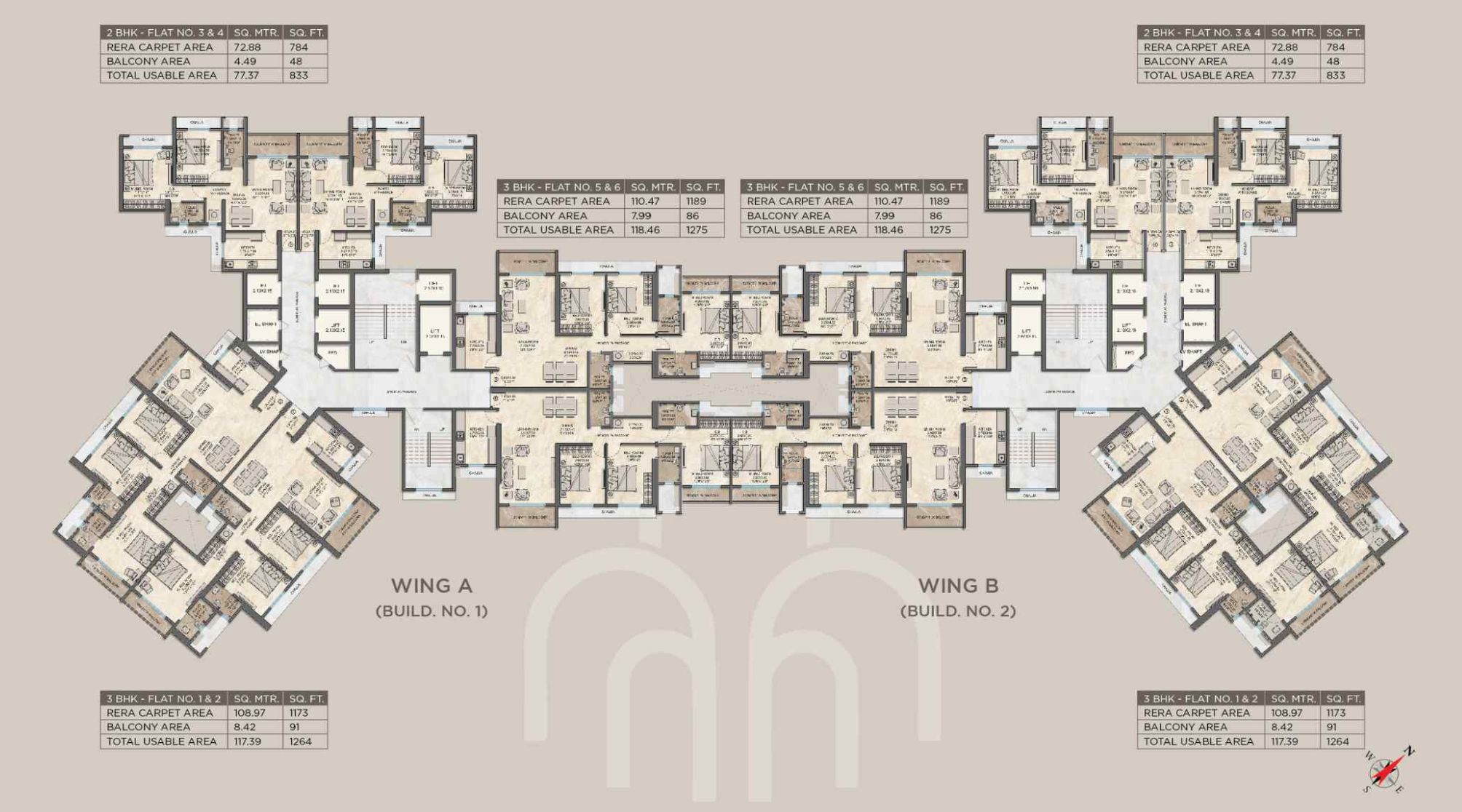 Dosti-Willow-typical-Floor-Plan